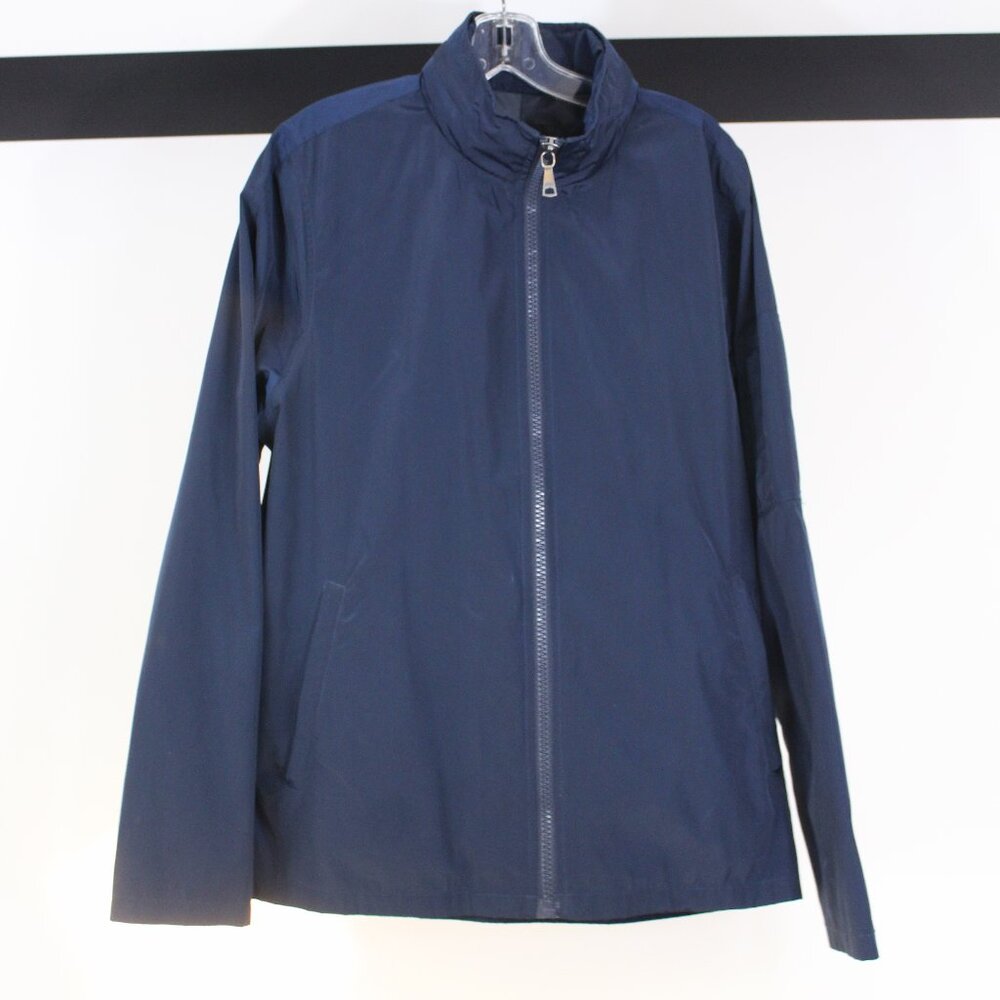 Banana Republic Factory Men’s Navy Nylon Jacket Size Medium Hooded‎ Fall 2014